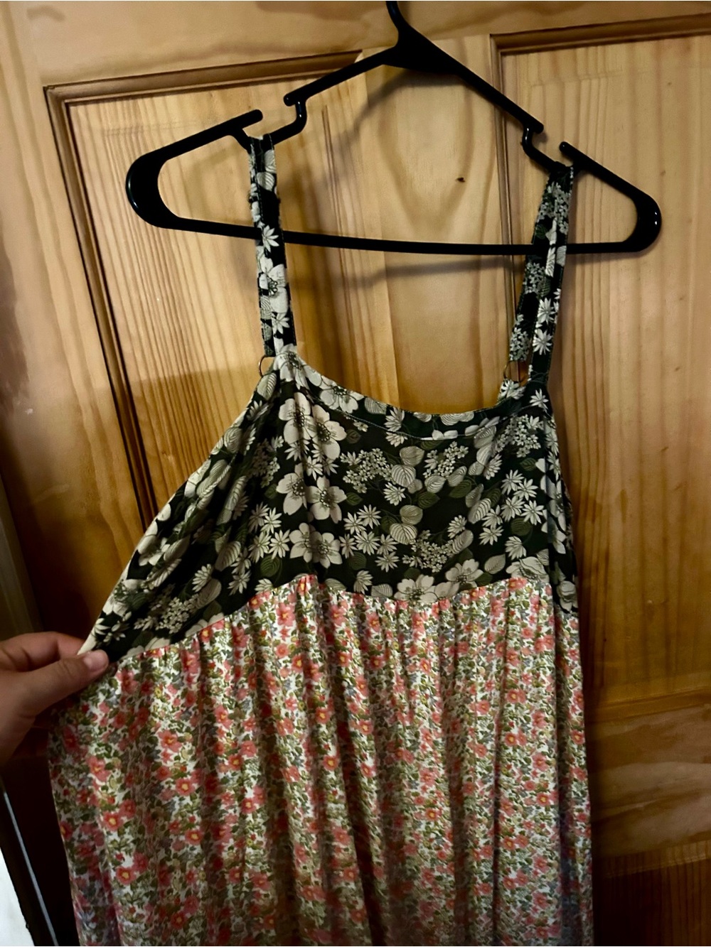 NATURAL LIFE Black Floral Print Maxi Dress size L - Picture 5 of 6
